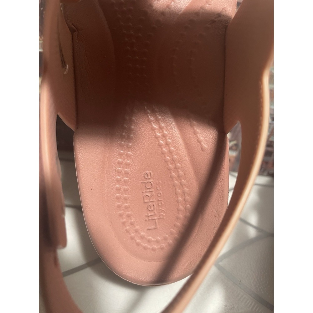 Crocs Brooklyn Low Wedge Platform Sandals Pink Women Size 7 Adjustable - Picture 8 of 12